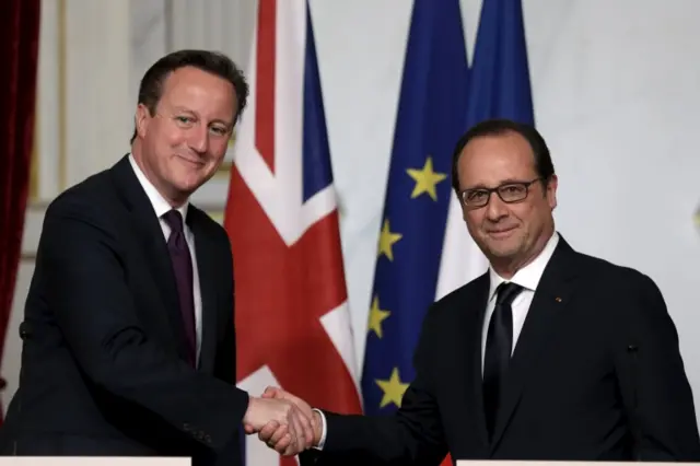 David Cameron and Francois Hollande