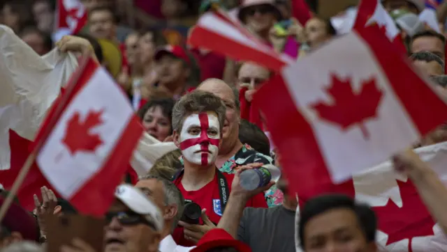 An England fans watches on