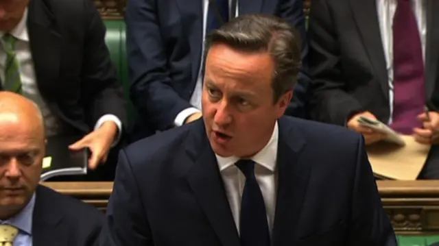 David Cameron in the Commons