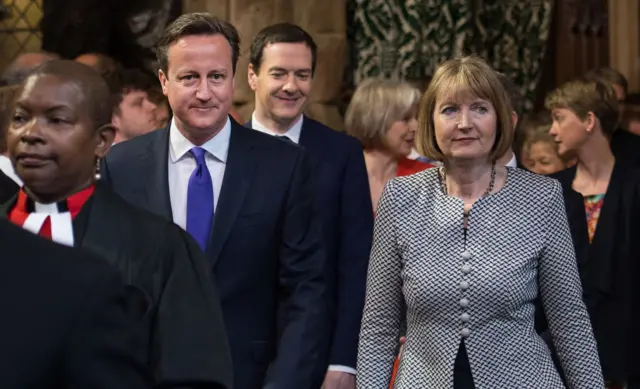 David Cameron and Harriet Harman