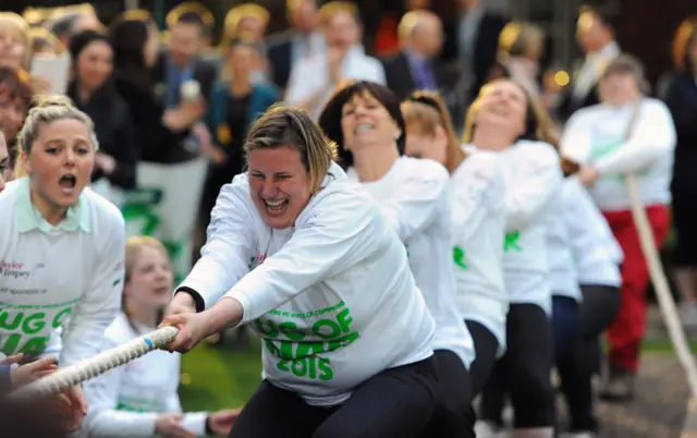 Image from annual Westminster tug-of-war