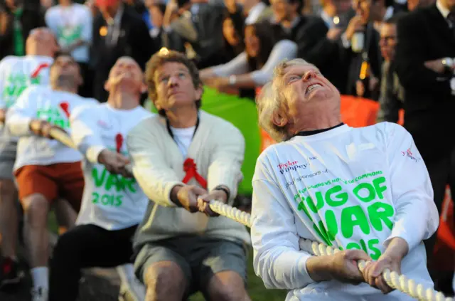 Image from annual Commons/Lords tug-of-war