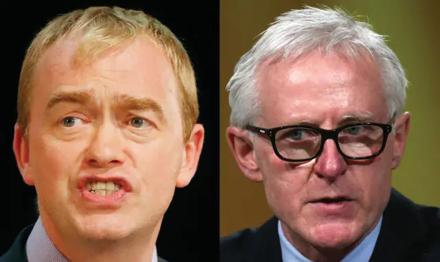 Lib Dem leadership contenders Tim Farron (left) and Norman Lamb