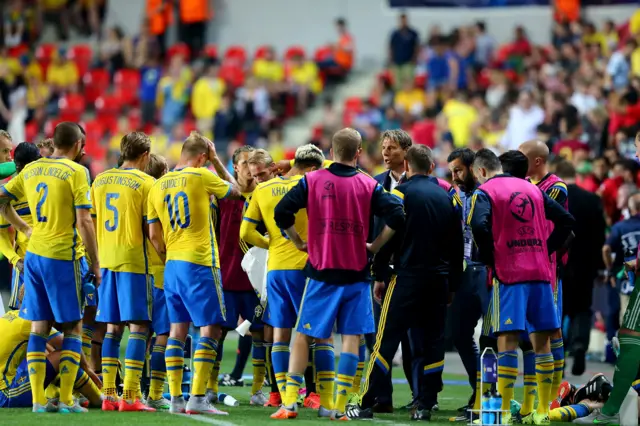 Sweden team talk