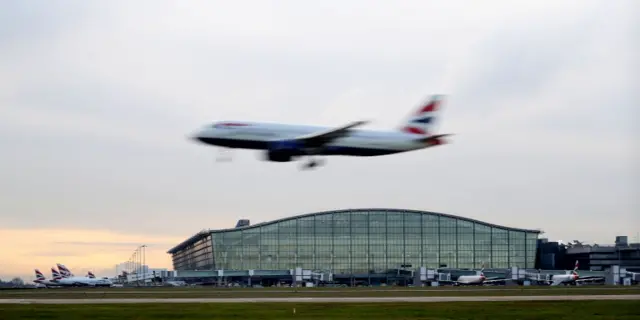 Plane taking off from Heathrow