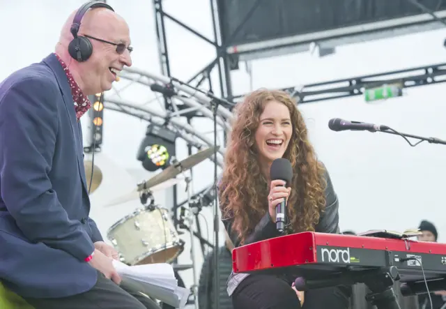 Ken Bruce and Rae Morris
