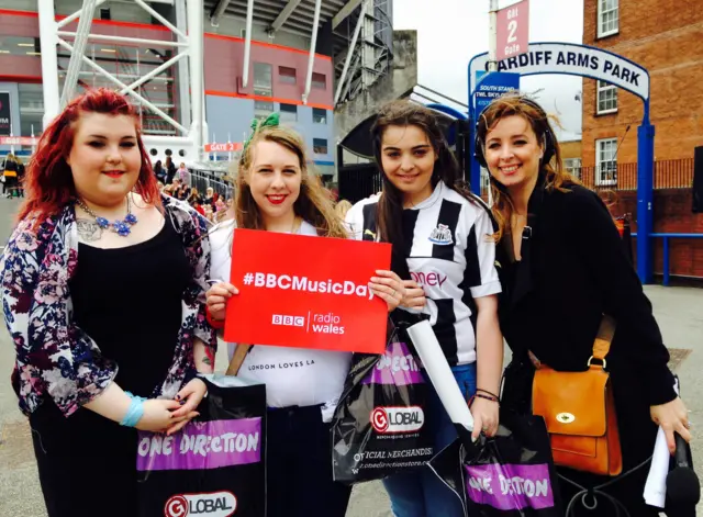 One Direction fans in Cardiff