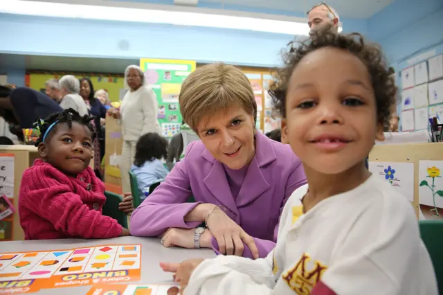 Nicola Sturgeon visiting the Daniel Hale Williams elementary school