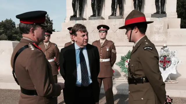 John Whittingdale at Thiepval Memorial