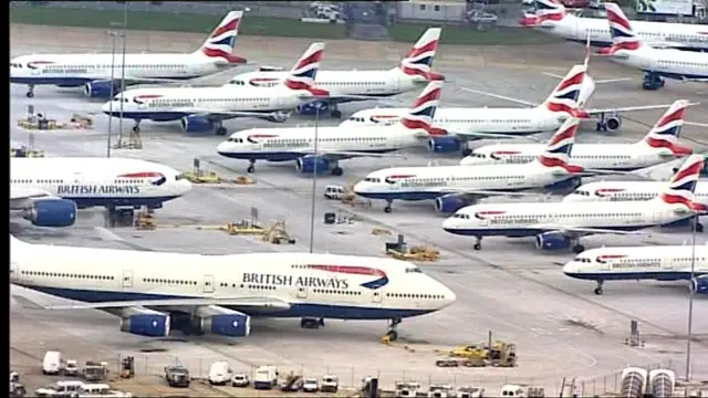 BA plane at Heathrow