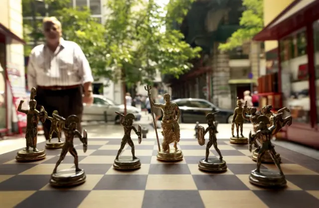 Chess display in Athens