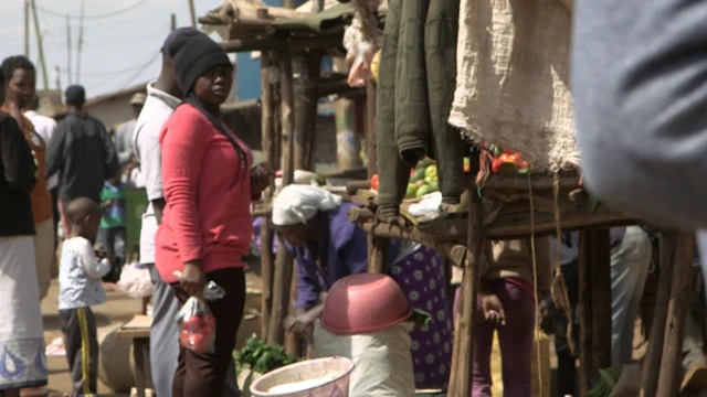 A main street in Kibera