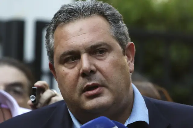 Panos Kammenos, the leader of the Independent Greeks party