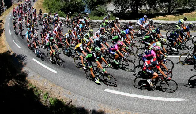 Riders in the Tour de France