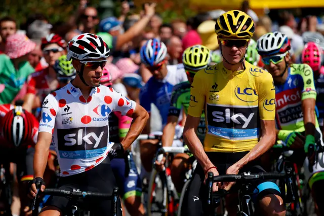 Richie Porte (left) and Chris Froome