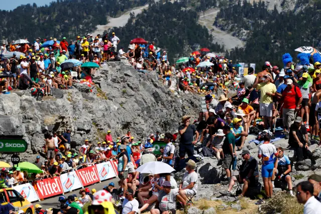 Fans at the Tour de France