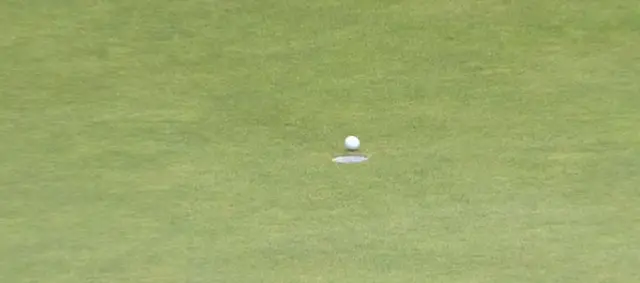 Ball goes in hole