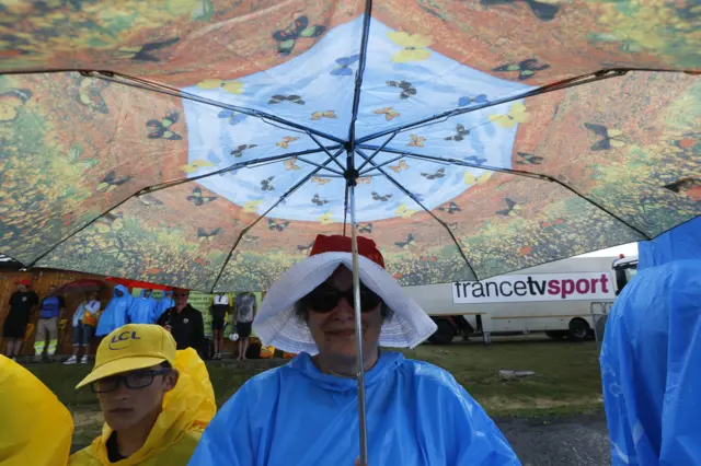 Rain at the Tour de France