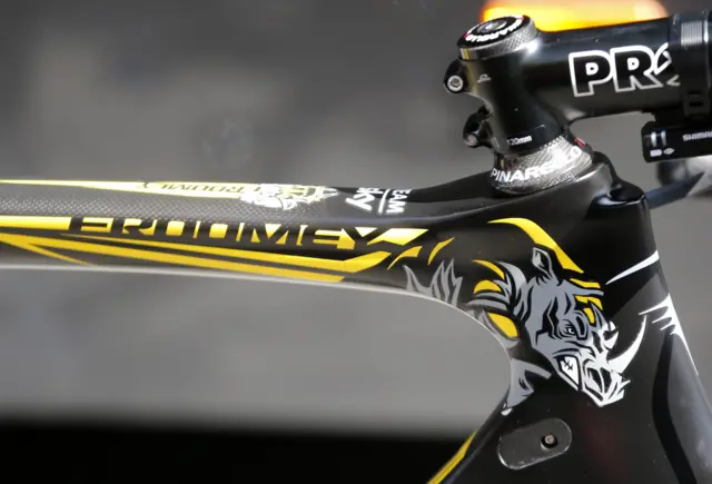 Chris Froome's bike ahead of stage 14