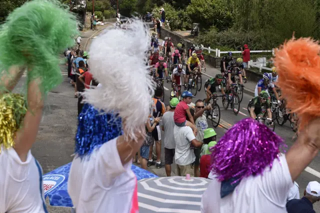 The riders at the Tour de France