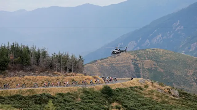 A general view of the main peloton