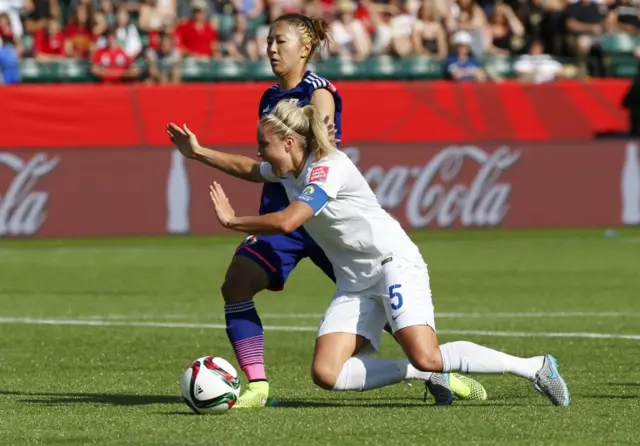 Steph Houghton is fouled