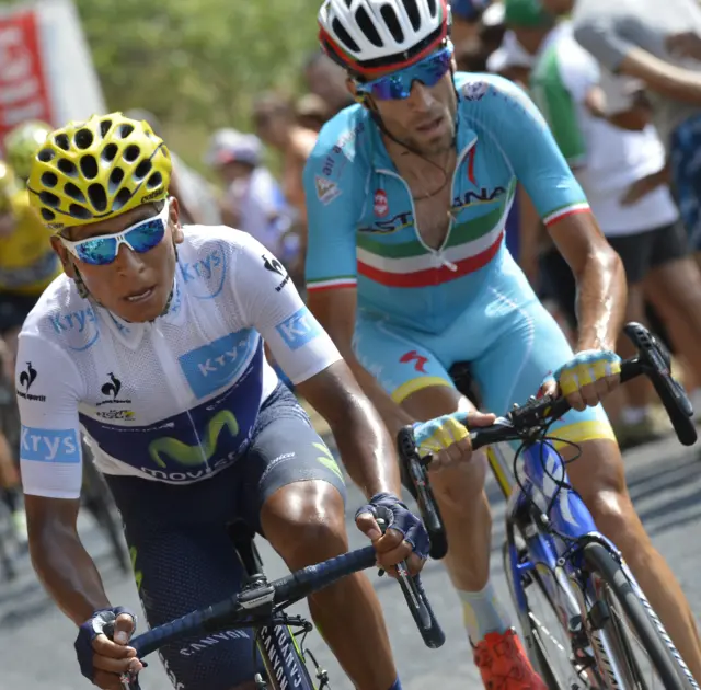 Nairo Quintana and Venconzo Nibali