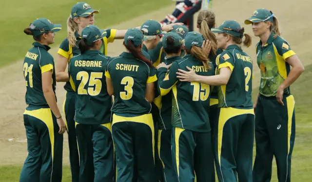 Australia's women celebrate