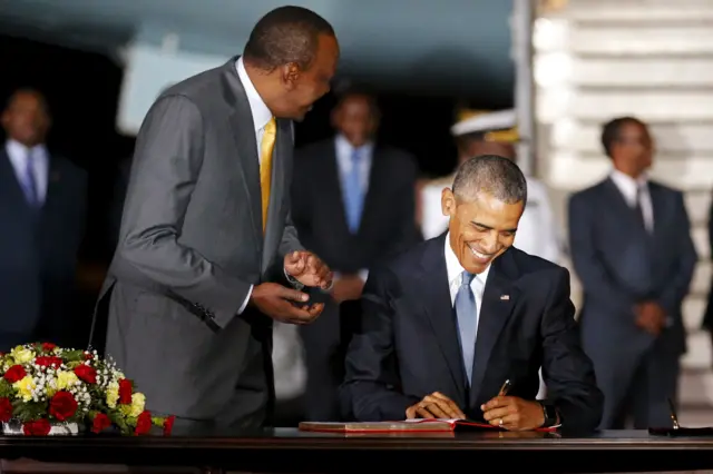 Kenyatta and Obama