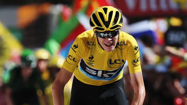 Chris Froome finish line