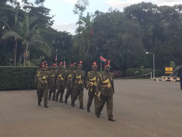 Guards at State House, Kenya