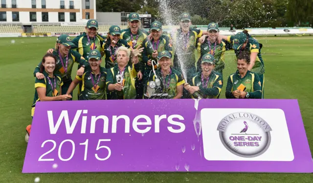 Australia team celebrate