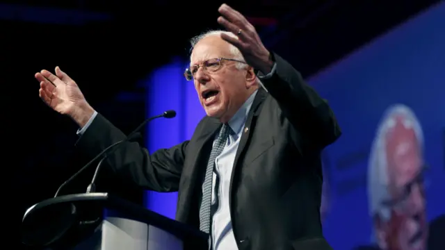 Democratic presidential candidate Bernie Sanders speaks at the National Urban League"s conference in Fort Lauderdale, Florida - 31 July 2015.