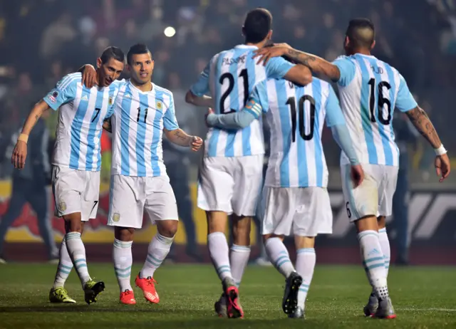 Argentina players celebrate