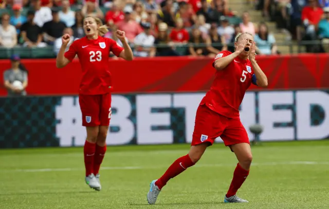 Steph Houghton reacts