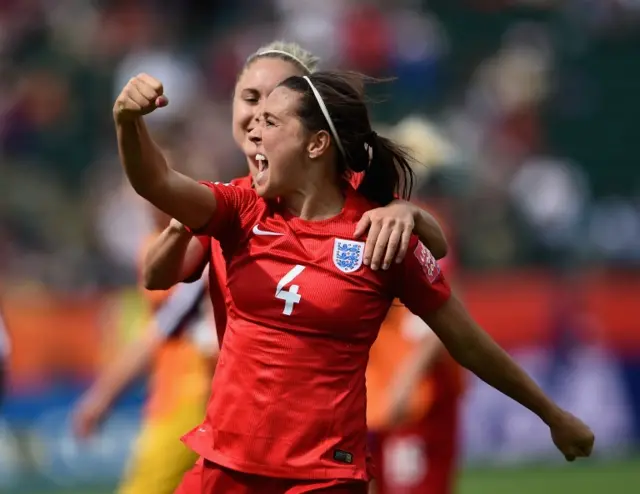 Fara Williams celebrates