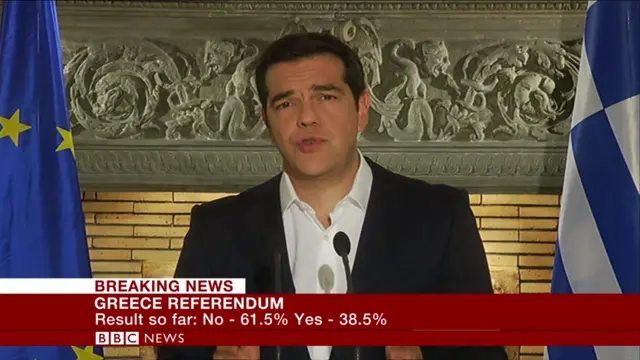 Tsipras on Greek TV