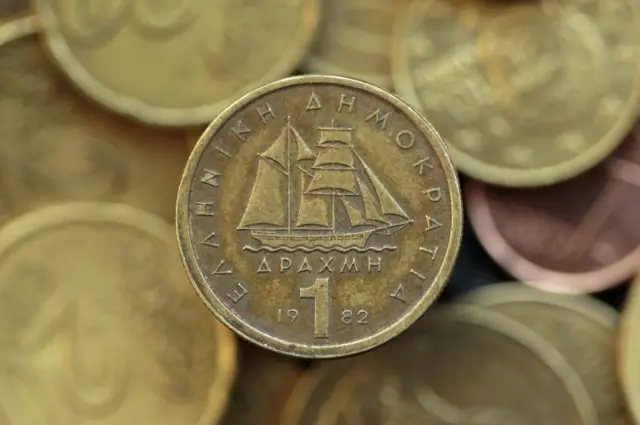 A drachma coin