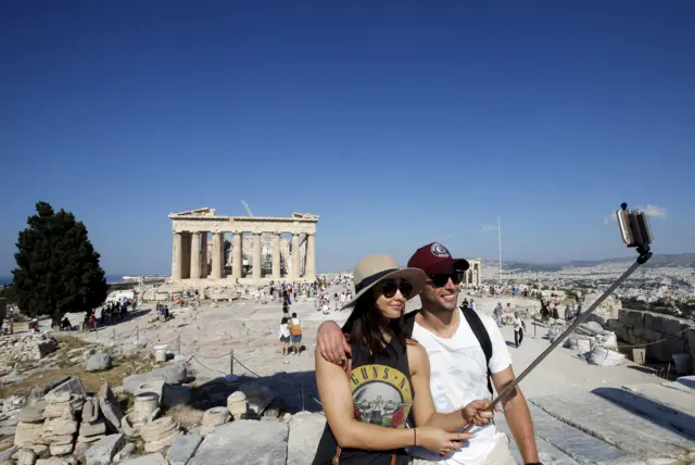 Parthenon atop the Acropolis, in Athens, Greece