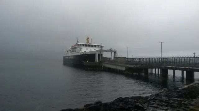 A ferry at Craignure Port on the Isle of Mull