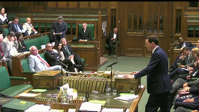 George Osborne in the House of Commons