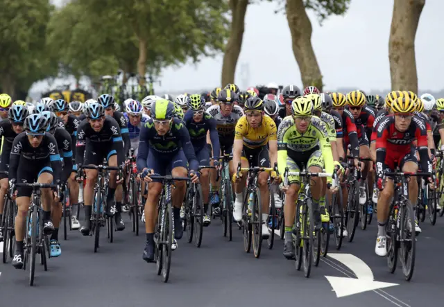 The riders at the Tour de France