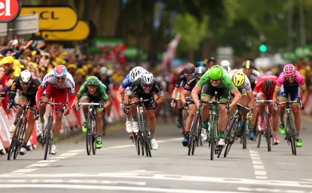 Andre Greipel wins stage five of the Tour de France