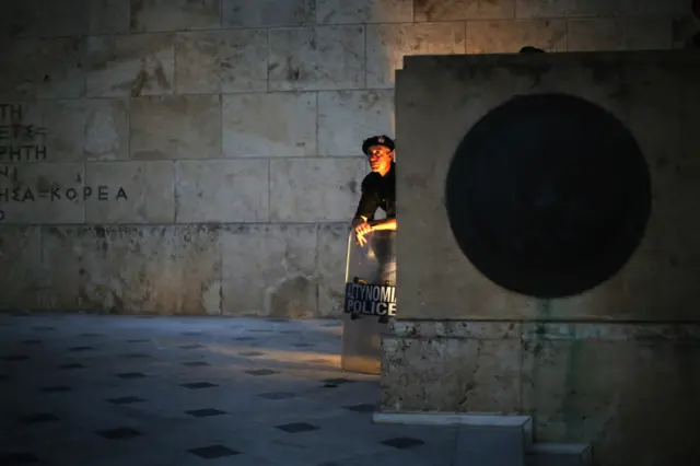 Riot policeman in Athens