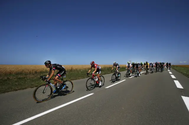 The riders at the Tour de France