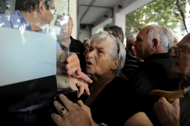 Pensioners in Athens