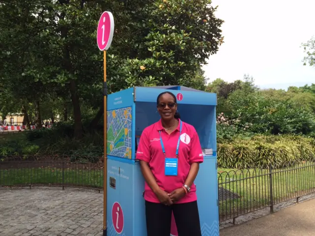 Lorna Russell volunteering at RideLondon 2015