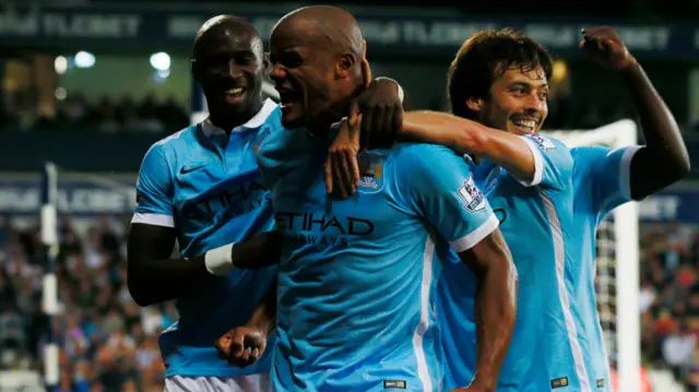 Vincent Kompany celebrates