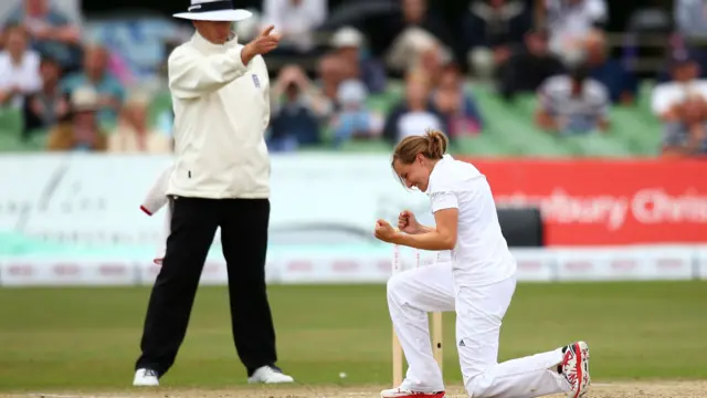 Laura Marsh celebrates