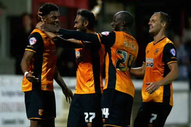 Chuba Akpom celebrates